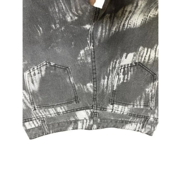 Shein women high-waisted jean with print grey and white size L - Picture 8 of 13